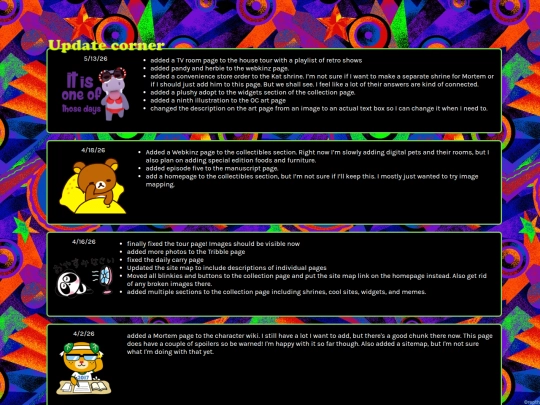 updates screenshot