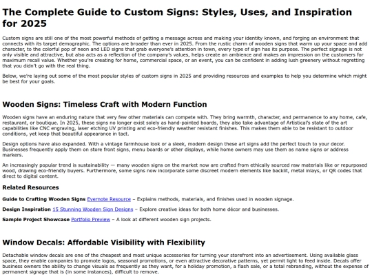 the-complete-guide-to-custom-signs-styles-uses-inspiration-2025 screenshot
