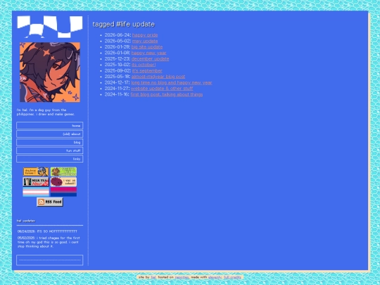 blog/tagged/life update screenshot