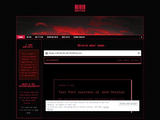 writing screenshot