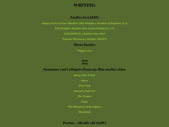 writing screenshot
