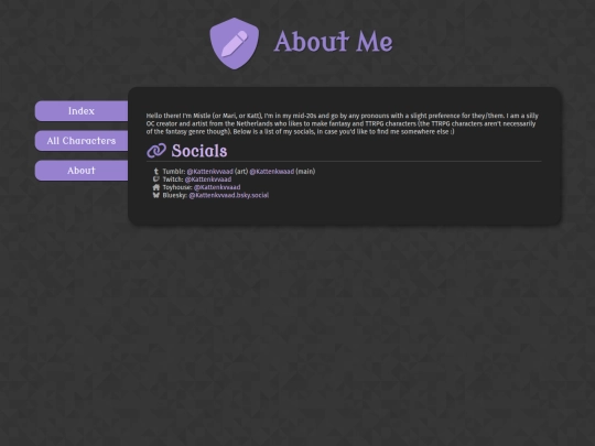 aboutme screenshot