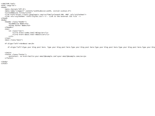 website template/sample-about screenshot