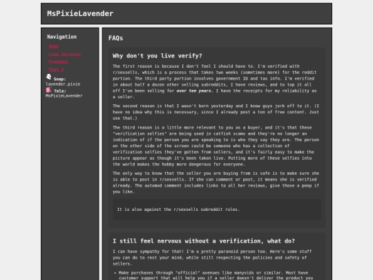 faq screenshot