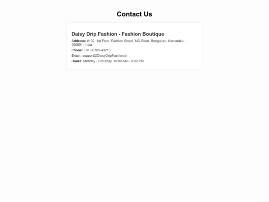 daisy drip fashion/contact screenshot