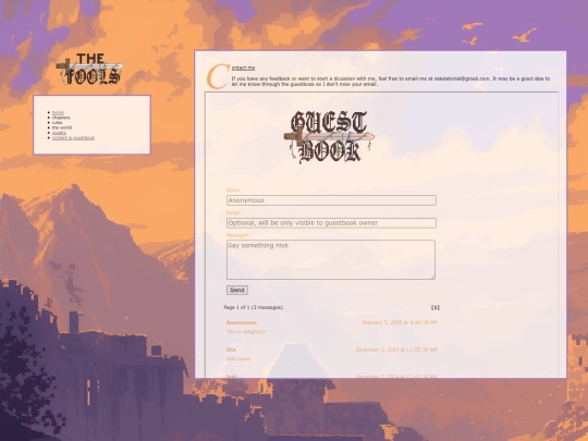 guestbook screenshot