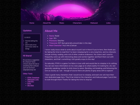 aboutme screenshot