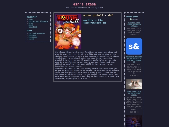 game/wormspinball screenshot