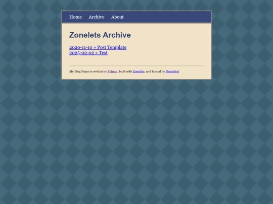 blog/archive screenshot