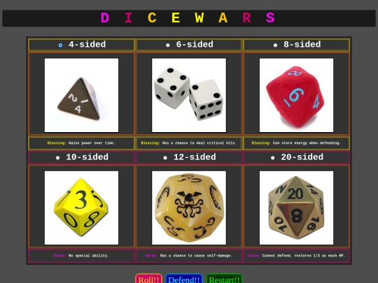 DicePage screenshot