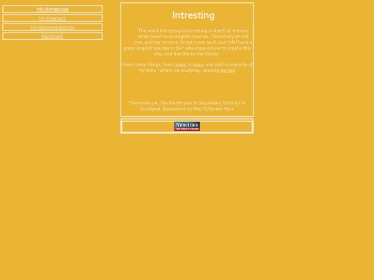 Interests screenshot
