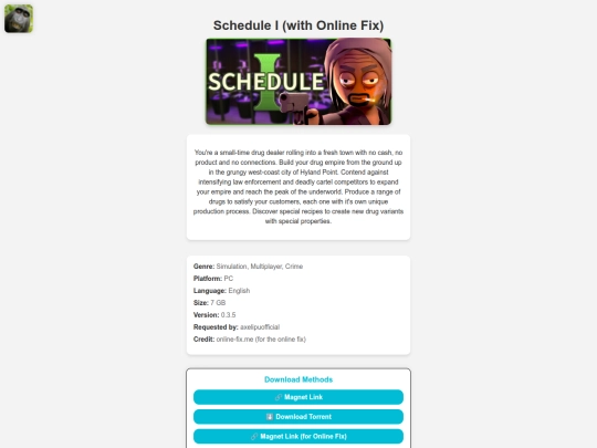 gamepages/schedule screenshot