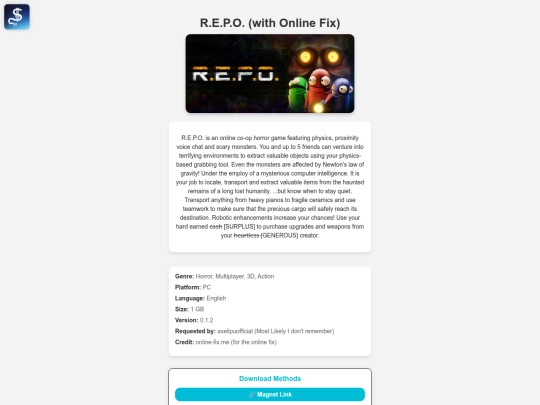 new site/gamepages/repo screenshot