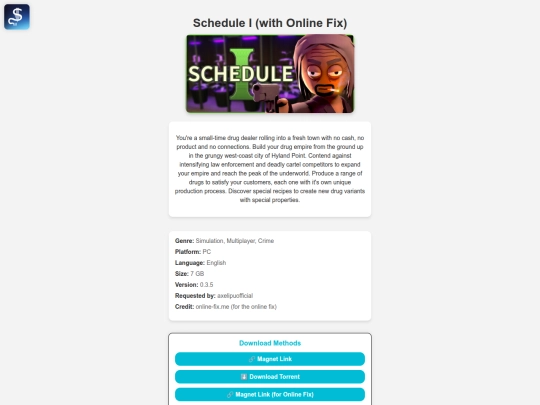 new site/gamepages/schedule screenshot
