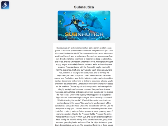 new site/gamepages/subnautica screenshot