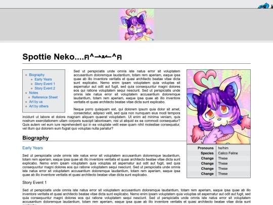oc wiki/character Spottie screenshot