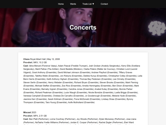 concerts screenshot