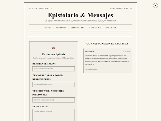 epistolario screenshot