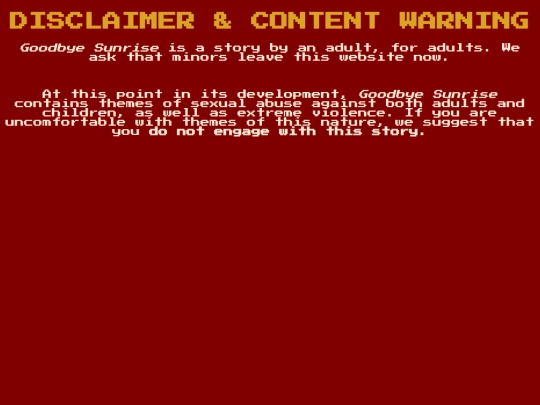 disclaimer screenshot