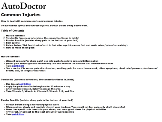 injuries/sports screenshot
