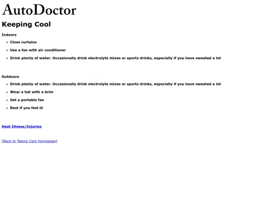takingcare/keepingcool screenshot