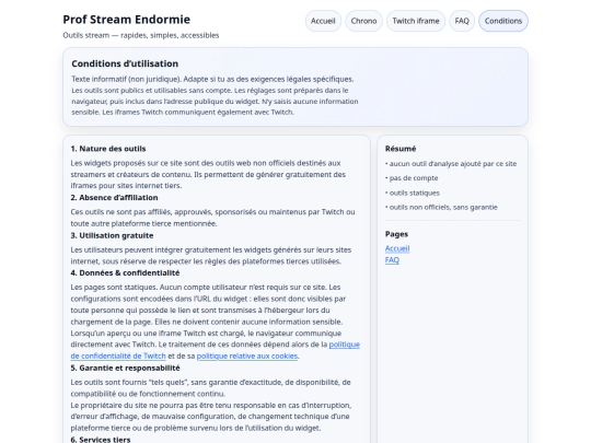 conditions screenshot