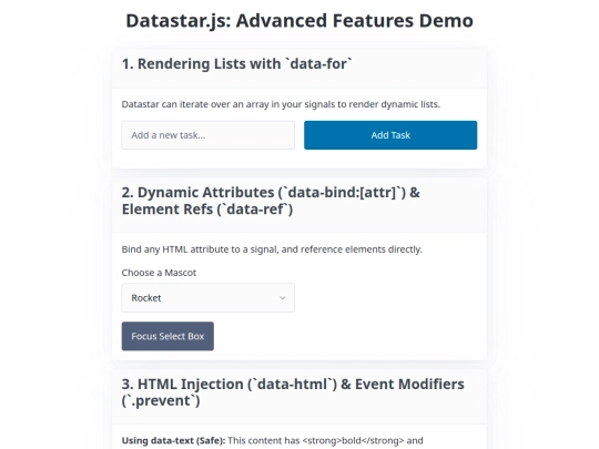 datastar/2 screenshot