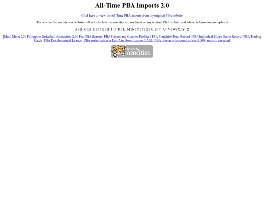 pba/imports/imports screenshot