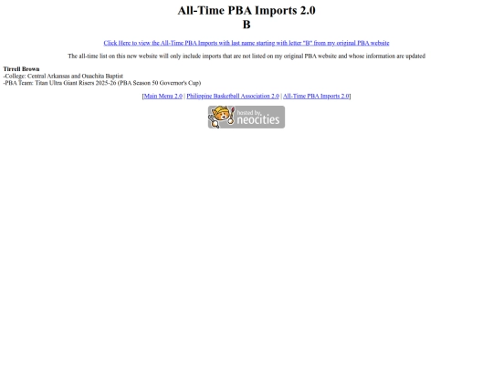 pba/imports/imports_b screenshot