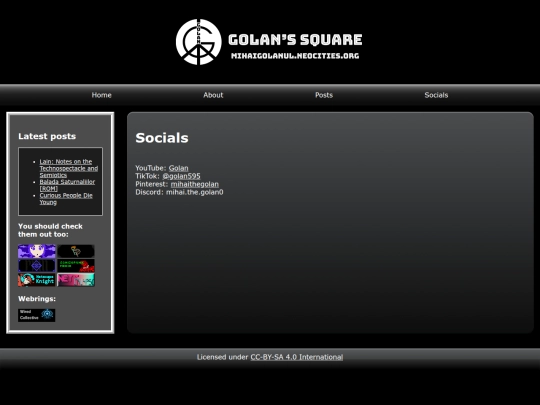 socials screenshot