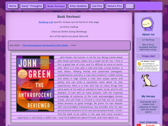 book-reviews screenshot