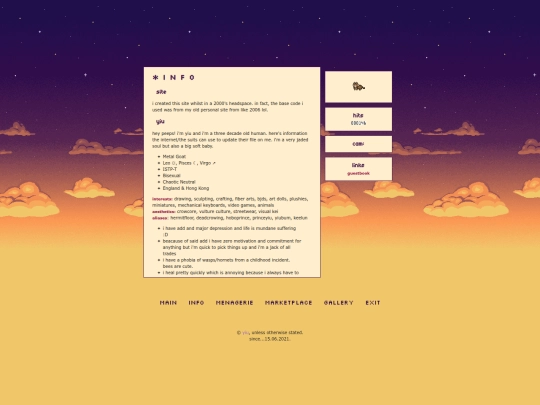 info screenshot