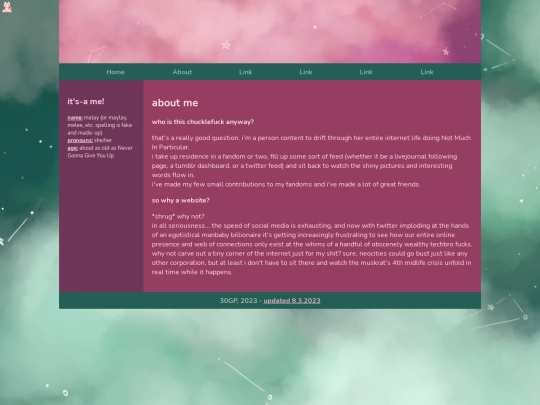 aboutme screenshot