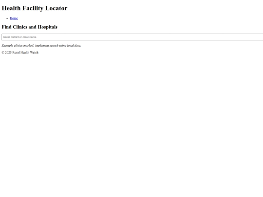 facilities screenshot