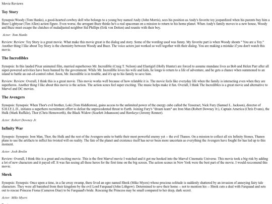BlumMovieReview screenshot