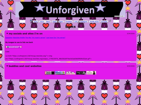 Links screenshot