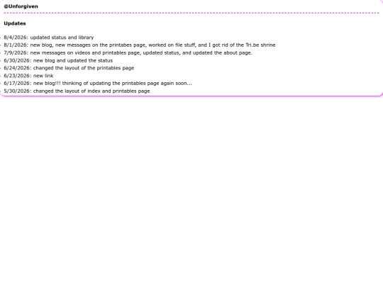 updates screenshot