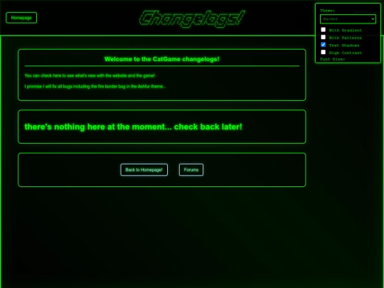 Changelog screenshot