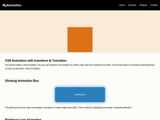 css/animationandtransform screenshot