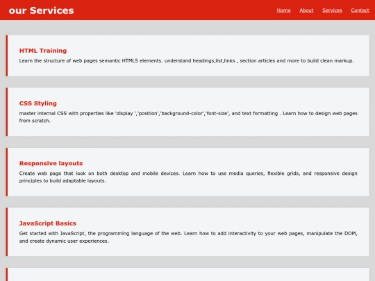 html/navbar-service screenshot