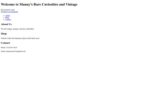MANNY'S CURIOSITIES screenshot