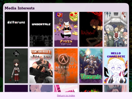 interests screenshot