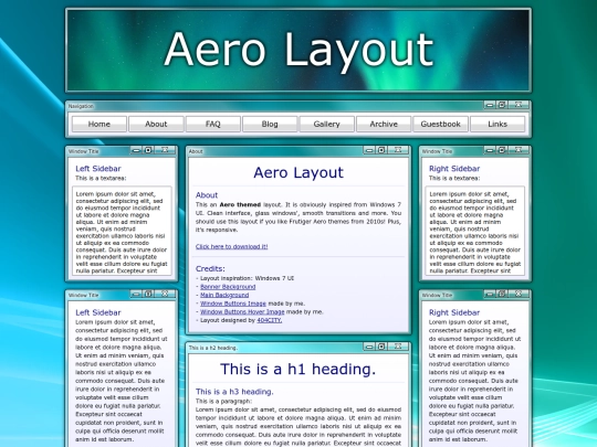layouts/aero-layout screenshot