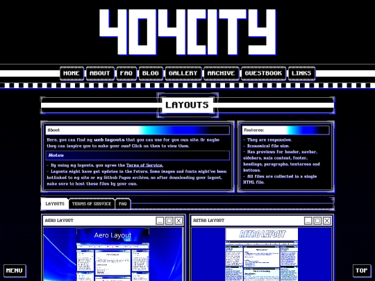 layouts screenshot