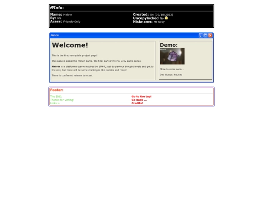 ns/projects/Melvin screenshot