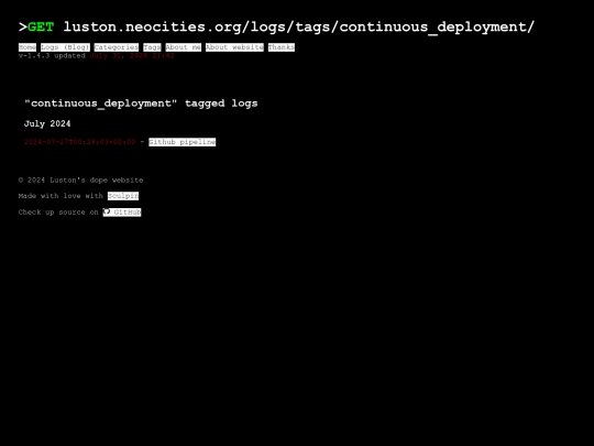 logs/tags/continuous_deployment screenshot