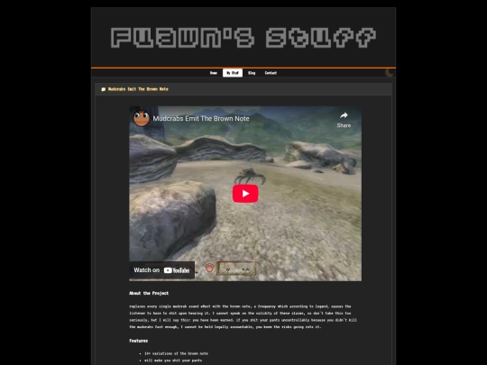 projects/mudcrab-brown-note screenshot