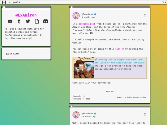 posts screenshot