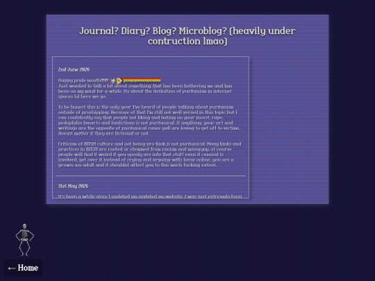 Blog screenshot