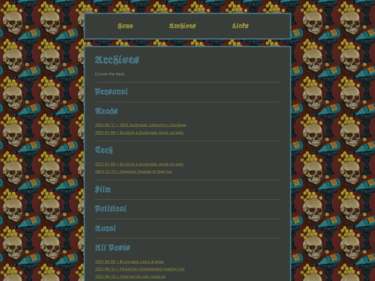 blog/archives screenshot
